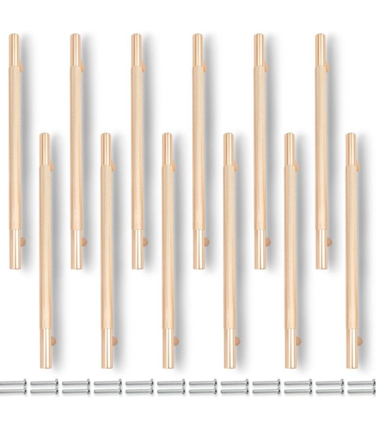 Gold Knurled Cabinet Handles