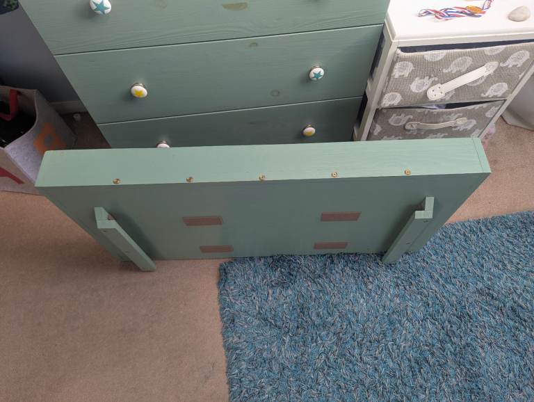 Beautiful Solid Pine IKEA Tarva Chest of Drawers + Bespoke Sliding Changing Table Top