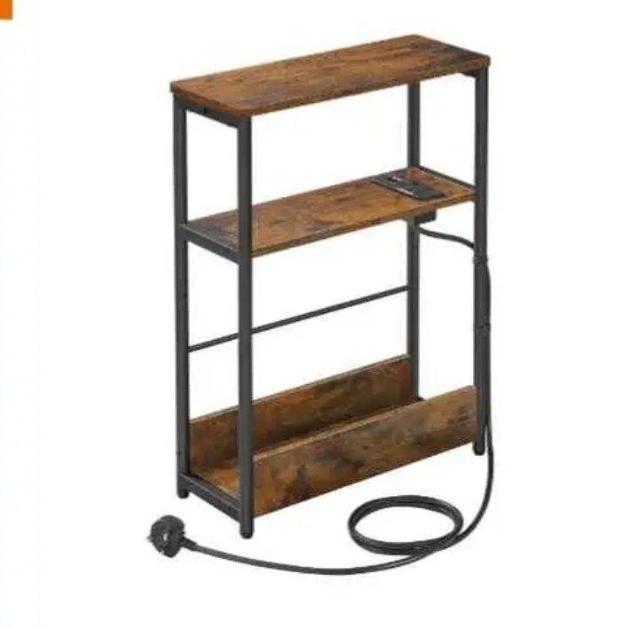 VASAGLE 3-Tier Slim Side Table with Charging Station new boxed RRP £29.99