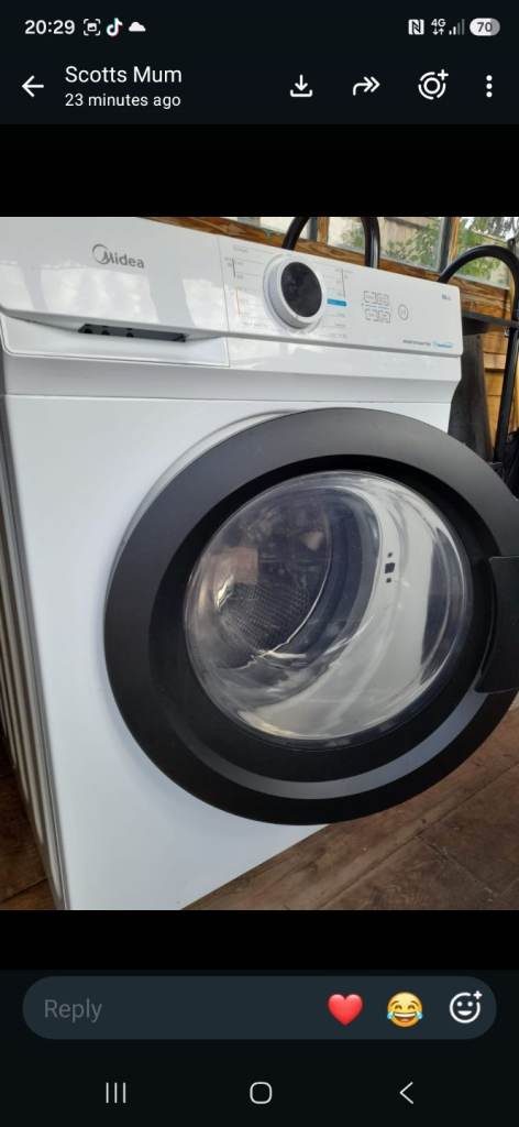 Midea washing machine and tumble Dryer – Good Working Condition, like new 