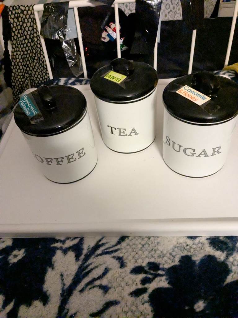 Tea coffee and sugar