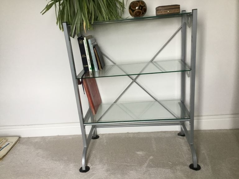 Glass book shelves