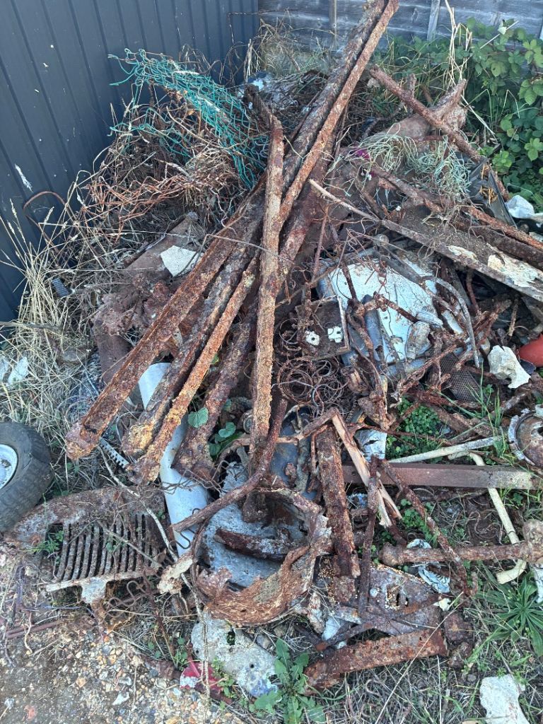 Large Pile of Scrap Metal for Collection