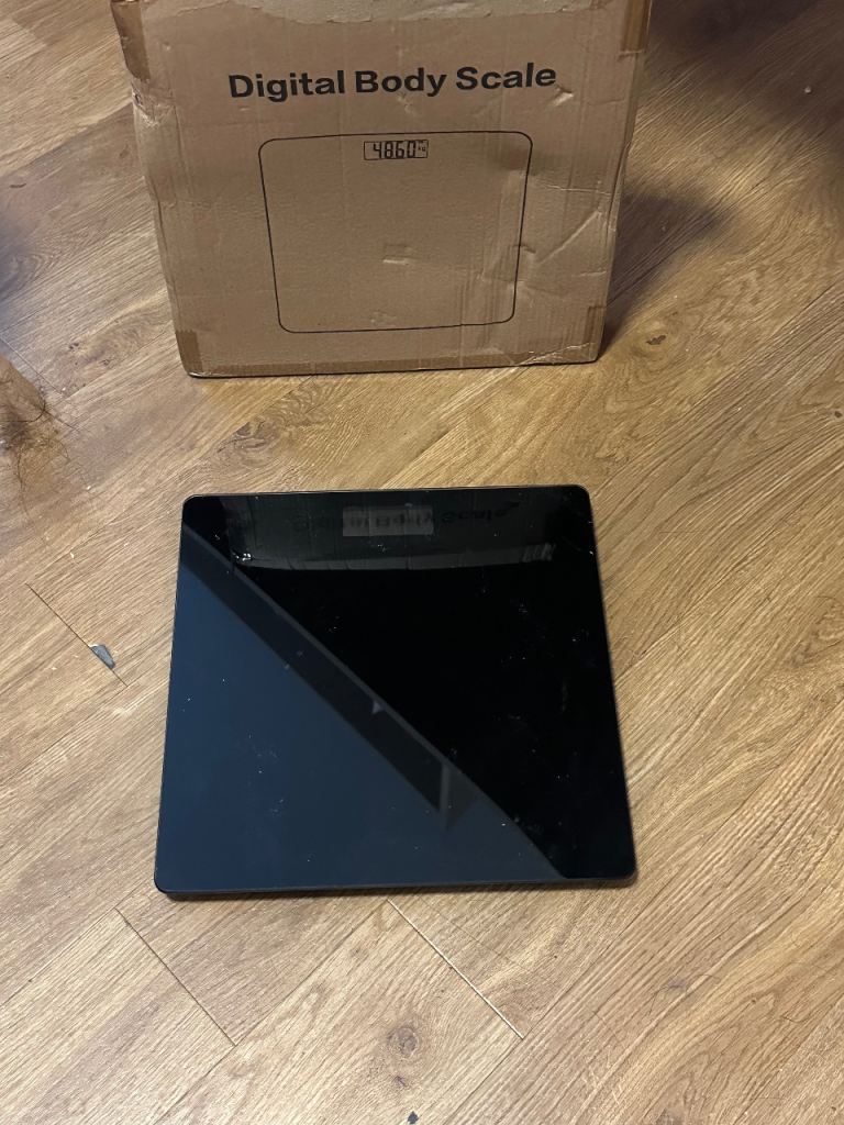 Digital Body Weight Scales – Black Glass, NEW 100% full box