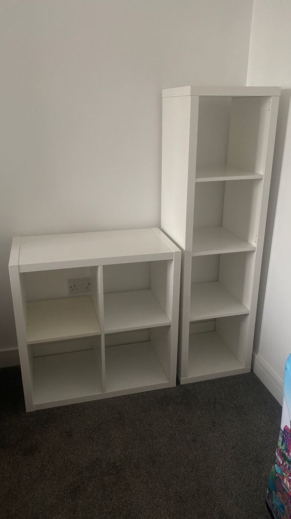 Pair of White Cube Storage Units  – Good Condition