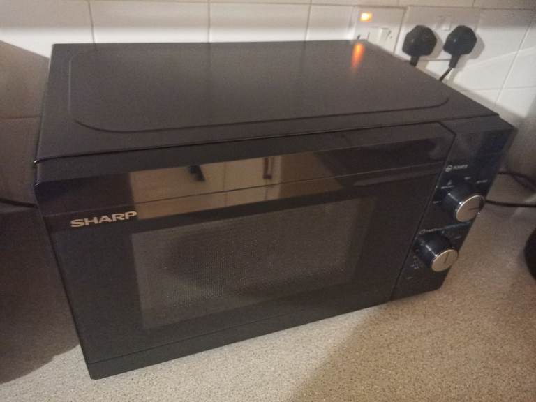 image for SHARP YC-MS01U-B Compact 20 Litre 800W Manual Microwave, 5 power levels, Black - Like New (Boxed)