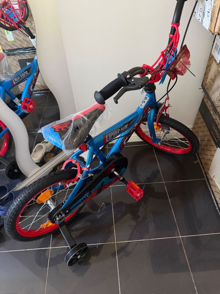 Huffy Spider-Man 14" Kids Bike with Stabilisers - Brand New