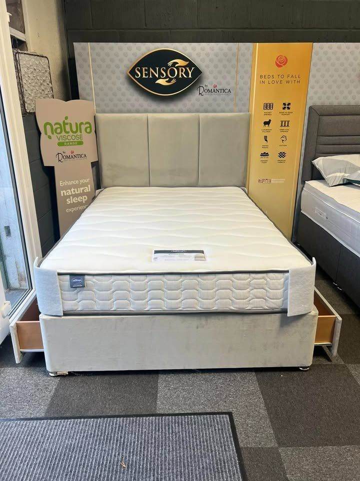 Space-Saving King Size Divan Bed – Storage Drawers + Headboard + Quality Mattress 🚚 Free Delivery