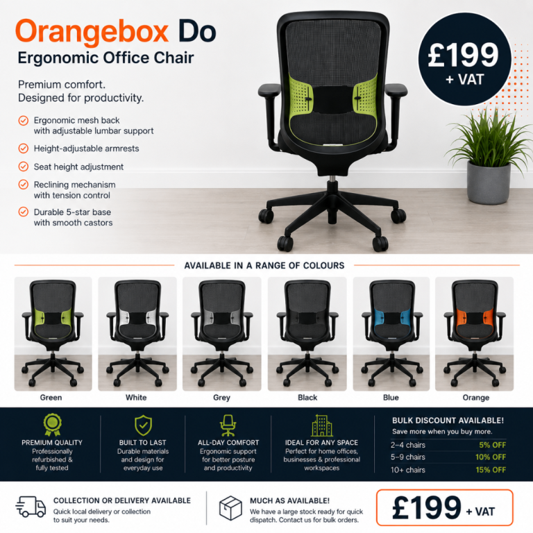 Orangebox Do Ergonomic Office Chairs – Various Colours – £199 + VAT