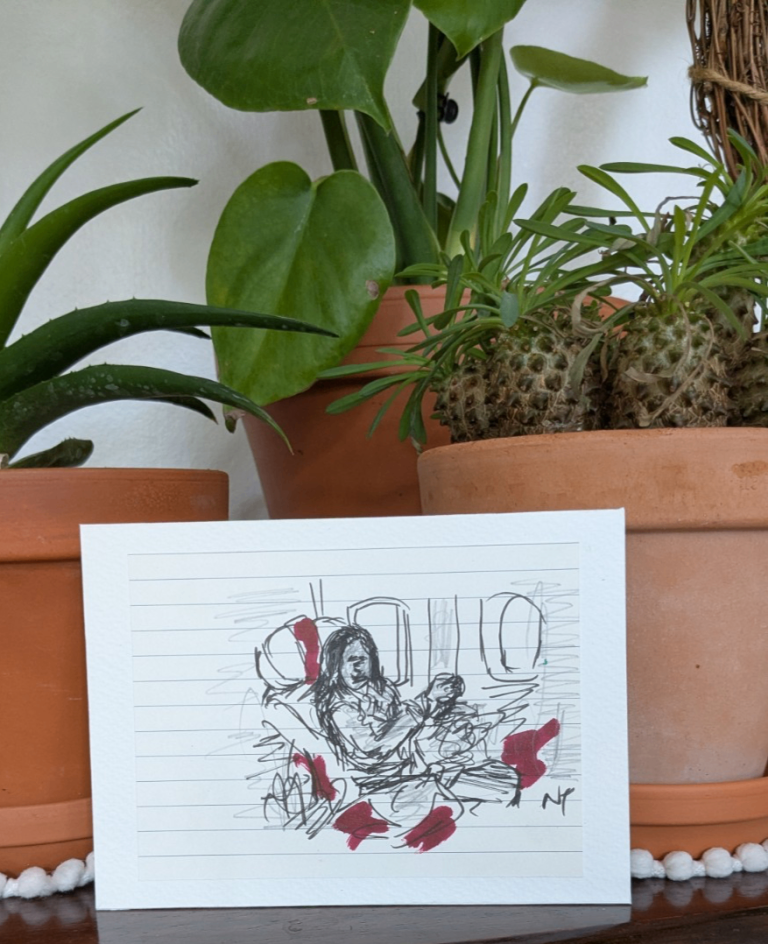 Original Hand Drawing 'Waiting For Lift Off'   