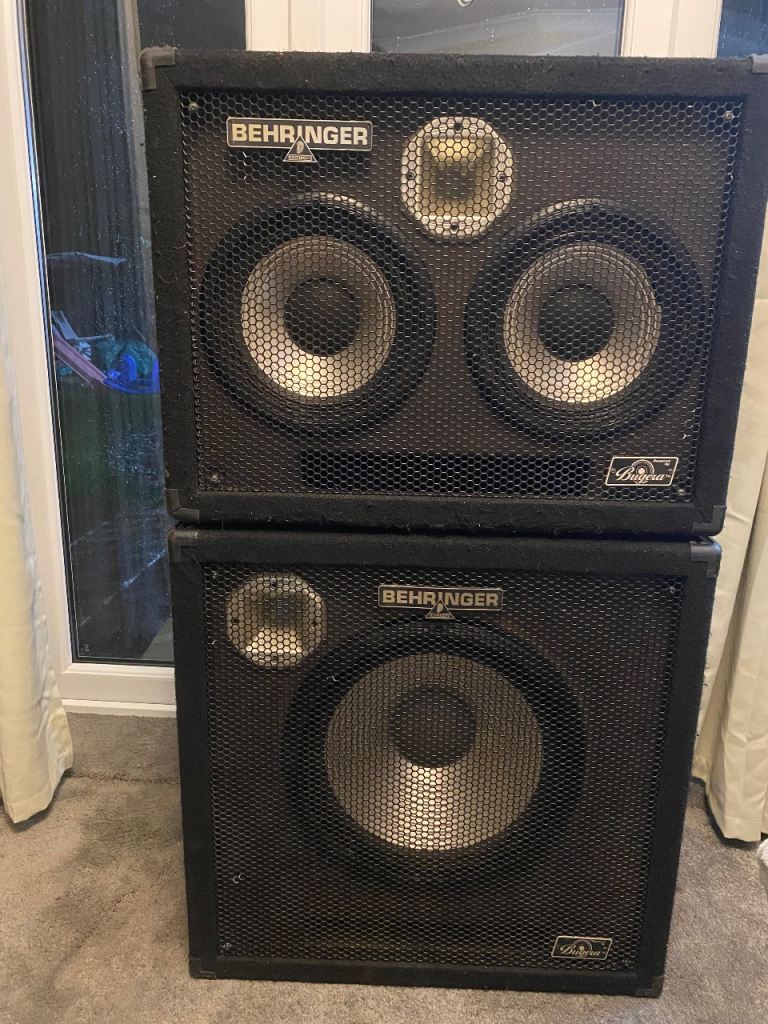 Behringer Bugera ultrabass  stack 2 by 10 and 1 by 15 subwoofer amp speakers 