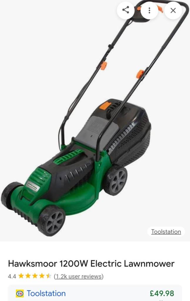 Hawksmoor electric lawnmower 
