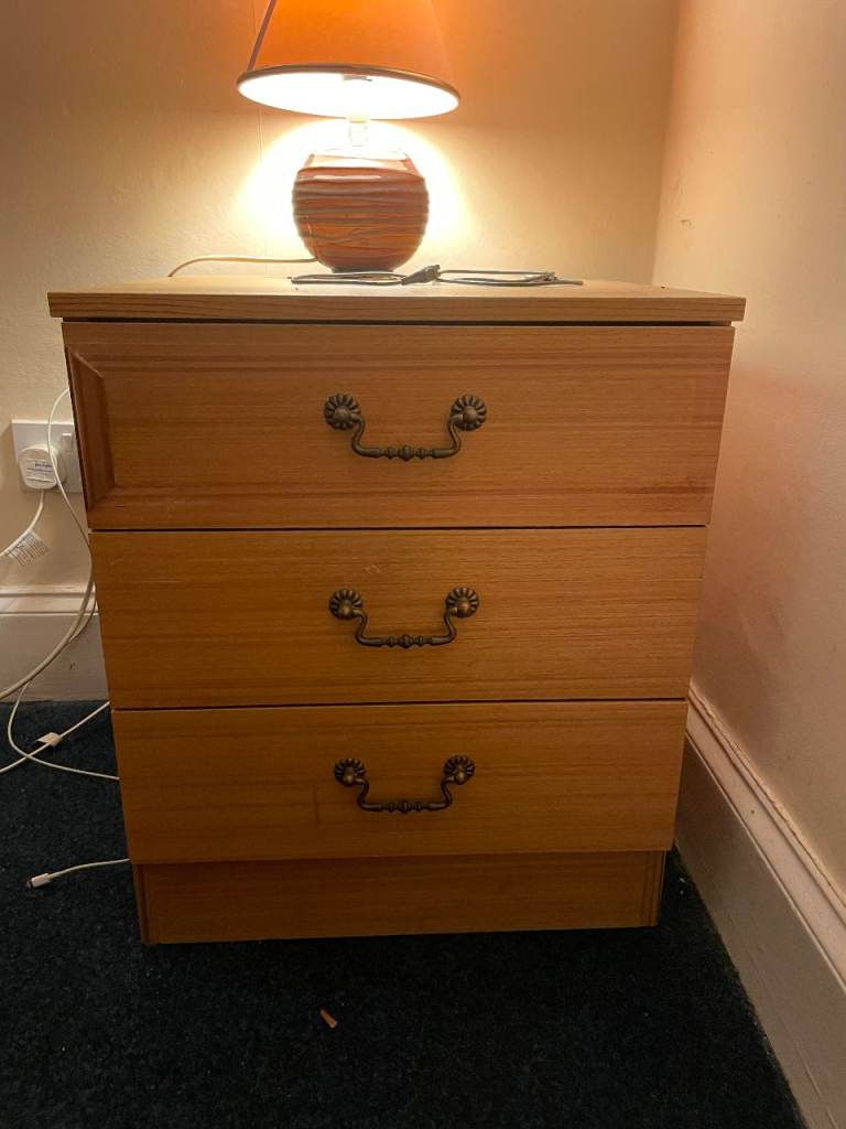 image for Great capacity Wooden bedside table