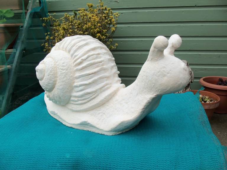 image for Concrete stone garden ornament - Snail