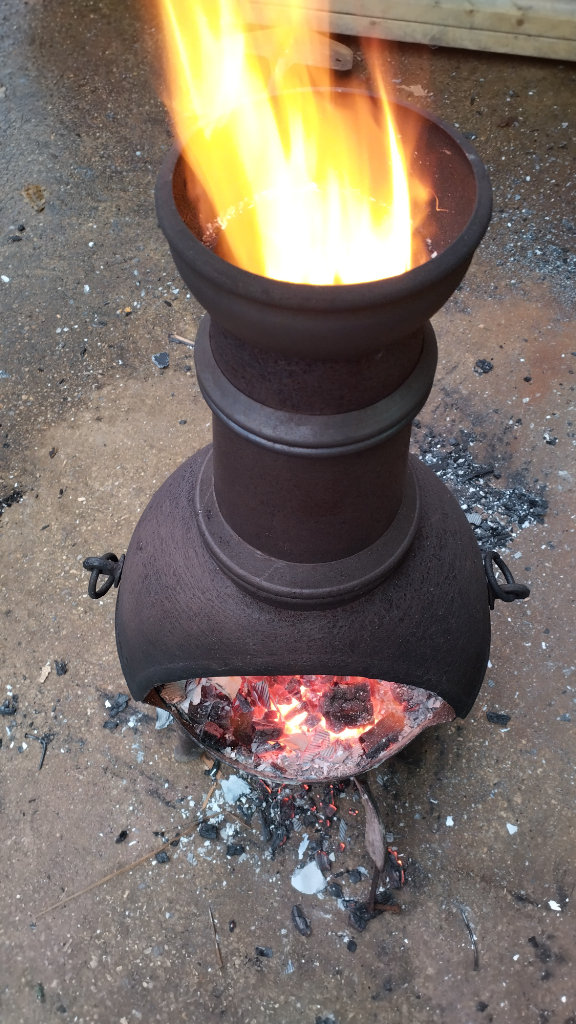 garden bbq wood burner off grid heater chiminea 