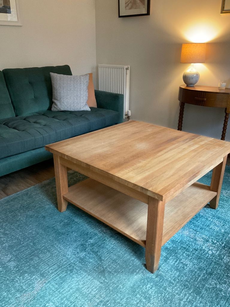 Solid Oak Square Coffee Table Excellent condition 