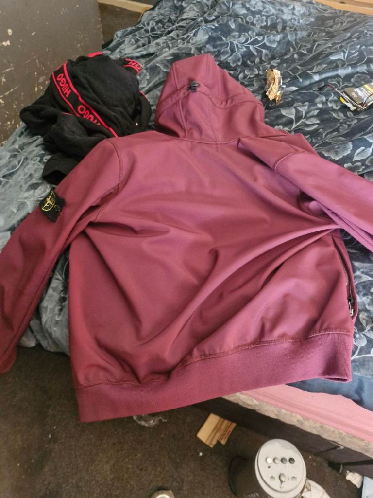 Stone Island Hooded Sweatshirt - Red, Great Condition