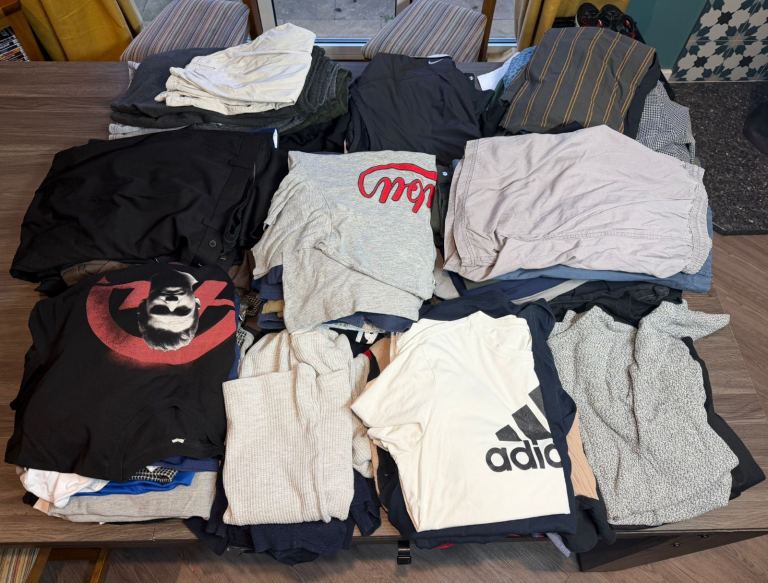 Men’s overstock clothing bundle - 90 items total - Various sizes/brands/categories