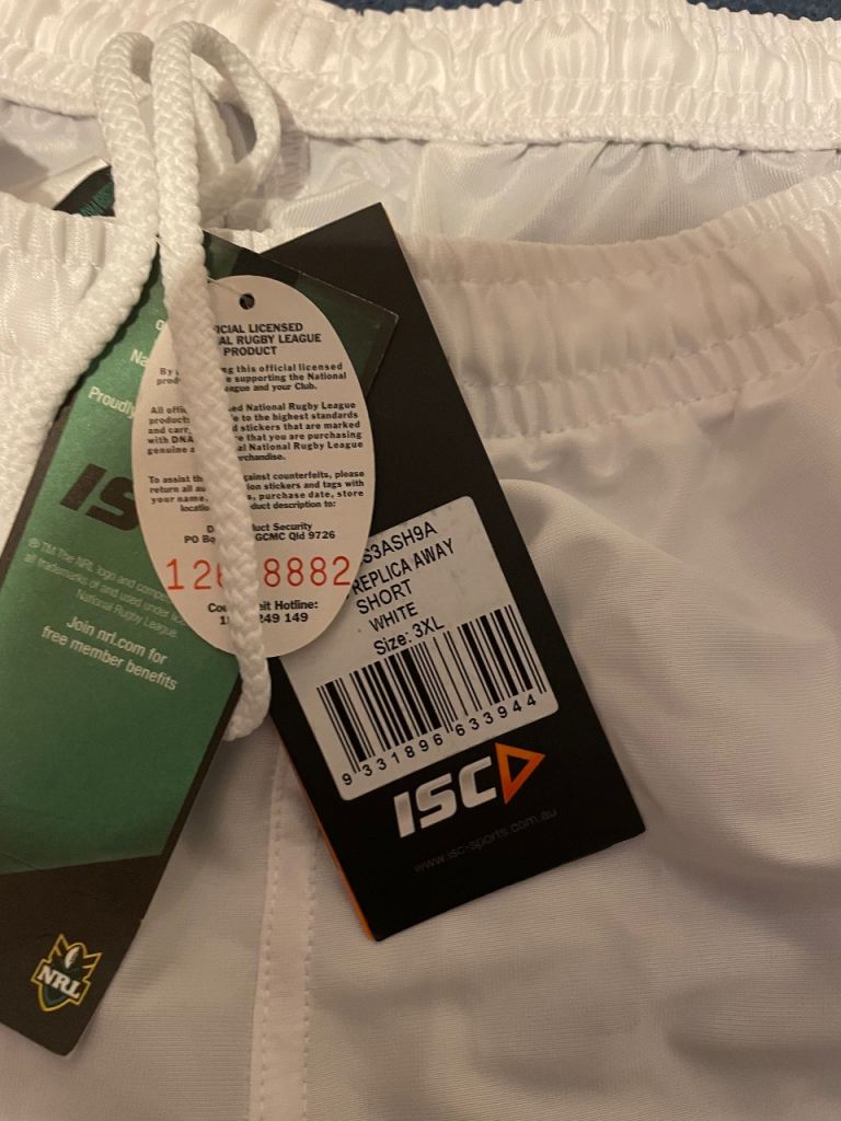 South Sydney Nrl Rugby Shorts in 3xl BNWT 
