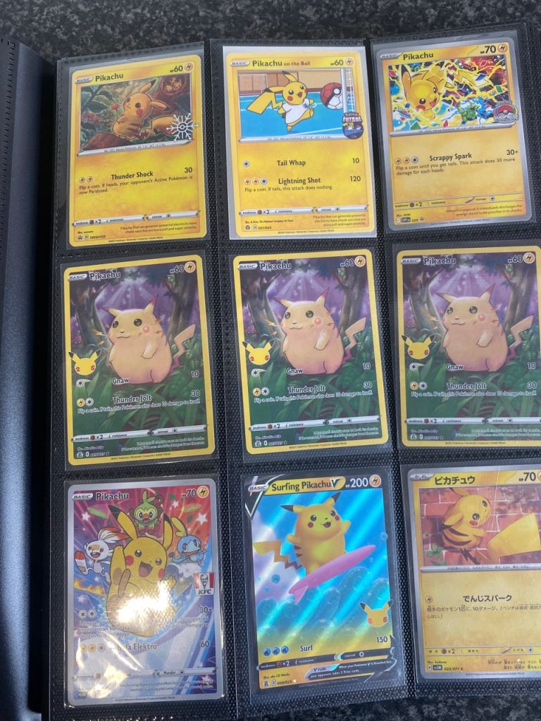 Pikachu Pokémon cards 