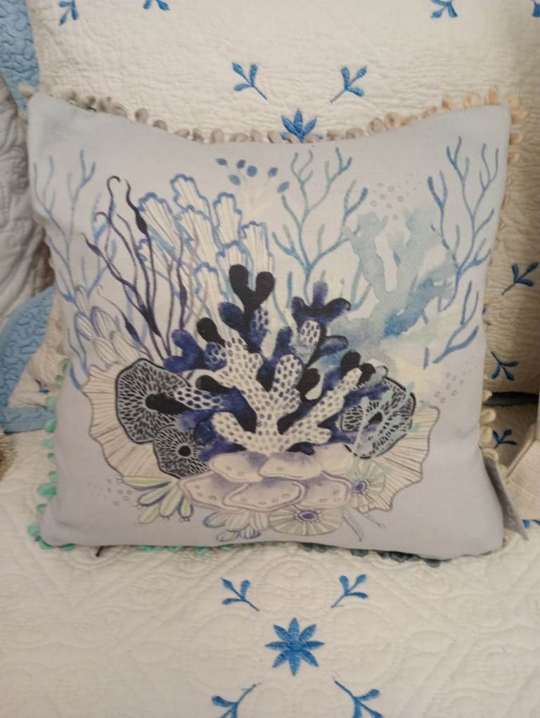 Reduced Voyage Maison coral cushion 