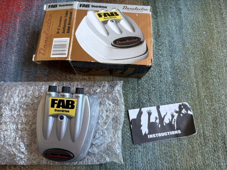 Danelectro FAB Overdrive Guitar Pedal with Box & Instructions