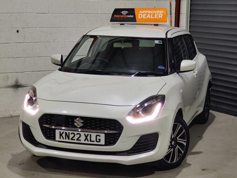 SUZUKI SWIFT; 1.2 PETROL HYBRID; 82BHP; SZ-L; 5 DOOR; MANUAL; WHITE; 57.9 MPG;