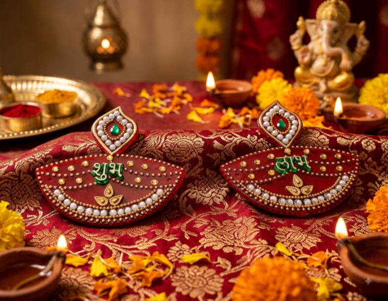 Pair of Decorative Shubh Labh