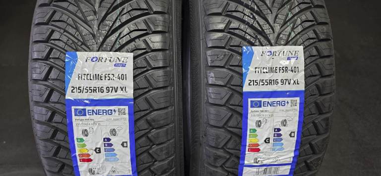 215 55 16   2 x NEW!! tyres Fortune Fit Clime All Season