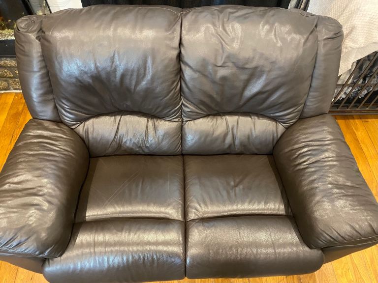 2 seater faux leather sofa pristine condition 