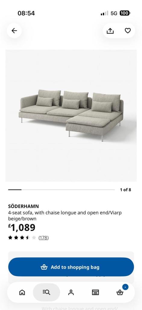 Sofa for sale (collection only)