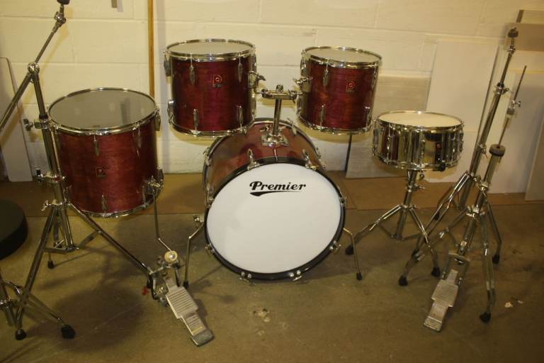 Vintage 1980s Premier APK Rosewood Lacquer 5 Piece Drum Kit 22in Bass + Hardware Included ~ £450 ono