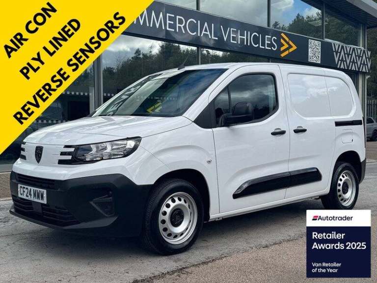 Peugeot Partner HDi 100ps 1000 Professional SWB with Air Con, Reverse Sensors & Ply Lined Panel V...