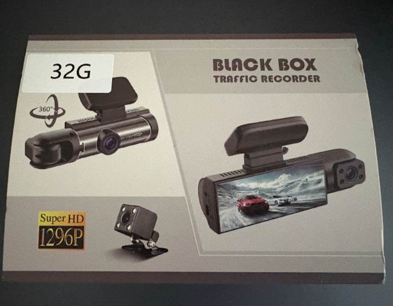 Dash Cam Black Box Traffic Recorder 1296p Super HD 32gb