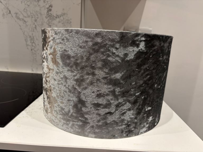 Grey/Silver Crushed Velvet Lamp Shade from Next