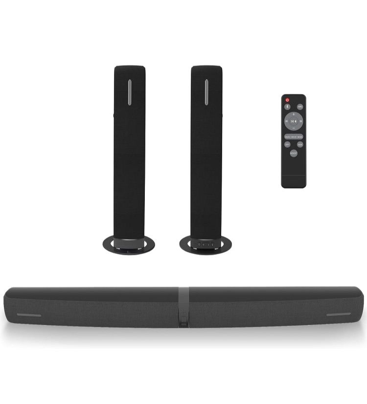 90W Bluetooth 5.3 Sound Bar – Home Theatre Surround System for TV & PC