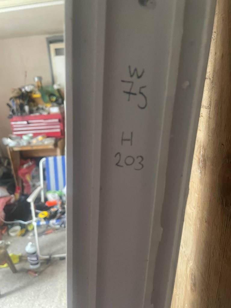 UPVC DOOR 203 x 75 cm - BEAUTIFUL EUROCELL UPVC DOUBLE GLAZED DOOR - ONLY 1 YEAR OLD  (REF: DX202)