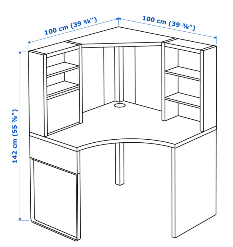 IKEA MICKE corner desk