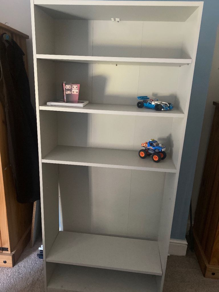Grey 6 Shelf Bookcase – Good Condition