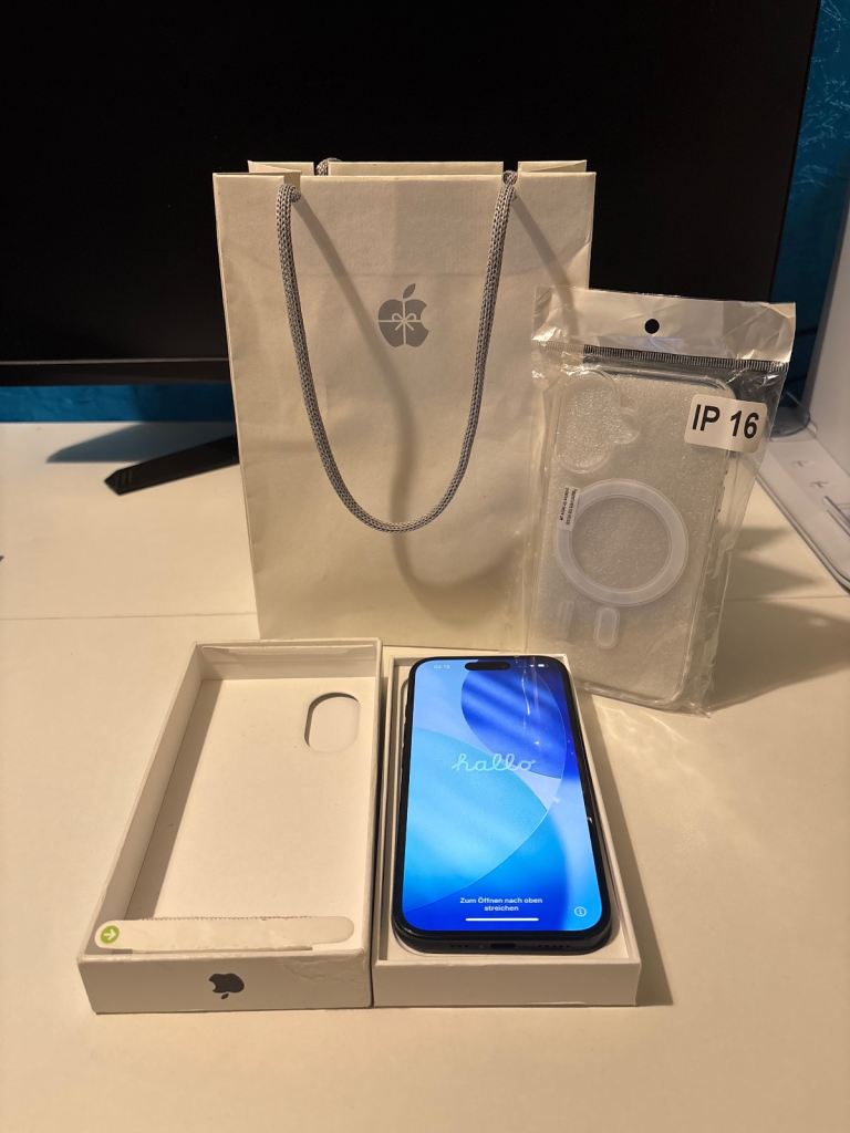iPhone 16 Black 128GB - with Box and Bag (Read Description)