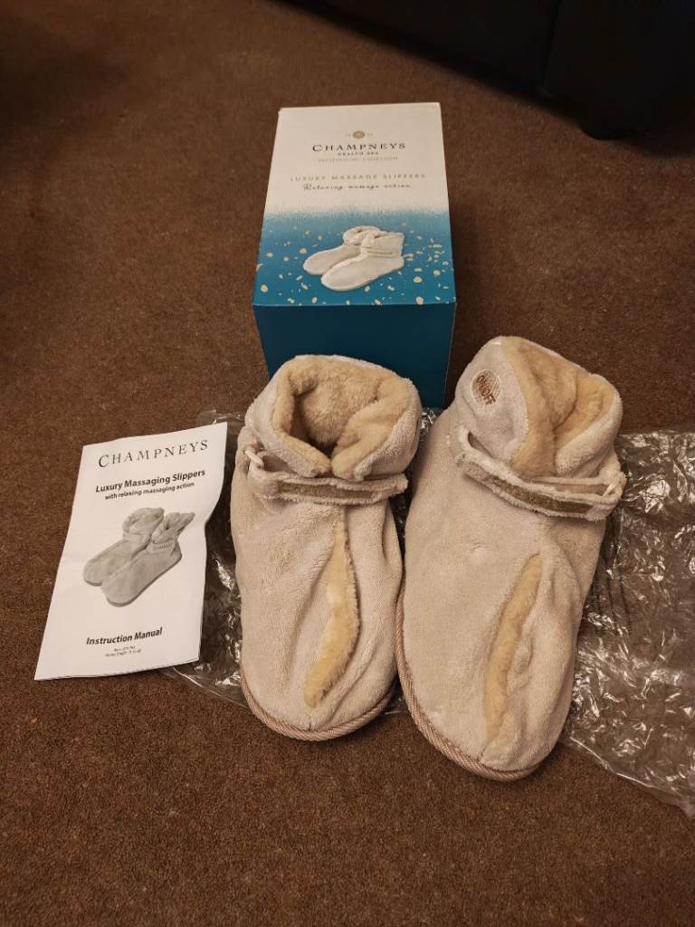 Champneys Luxury Massaging Slippers - Brand New in Box