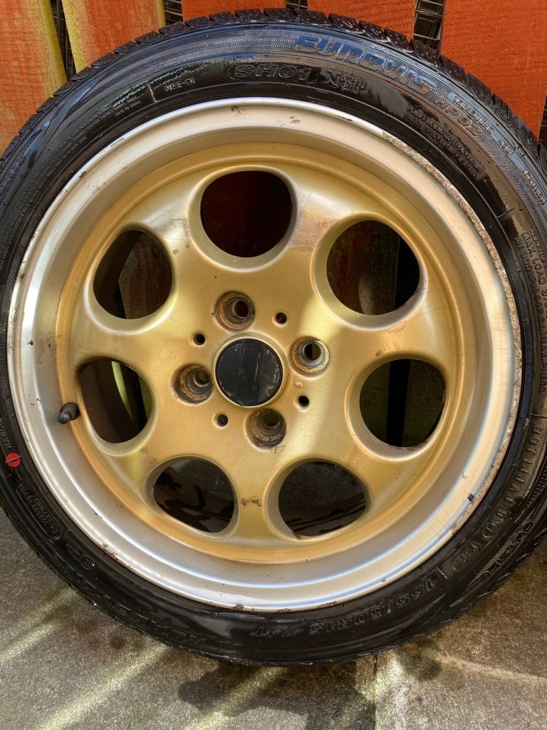 Brand new tyres with alloys, spacers and extended bolts for 107 Aygo C1