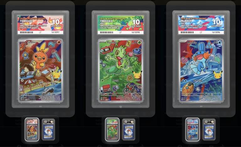 ACE Gem Mint 10 First Partner Series 3 Hoenn Sequential 3 - Treecko Torchic Mudkip