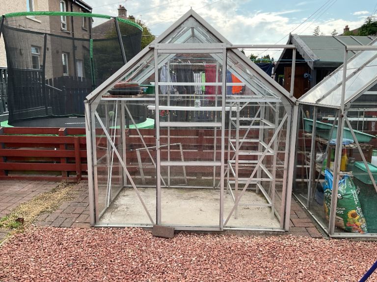 FREE - 6x4 Aluminium Frame Greenhouse with Glass Panels 