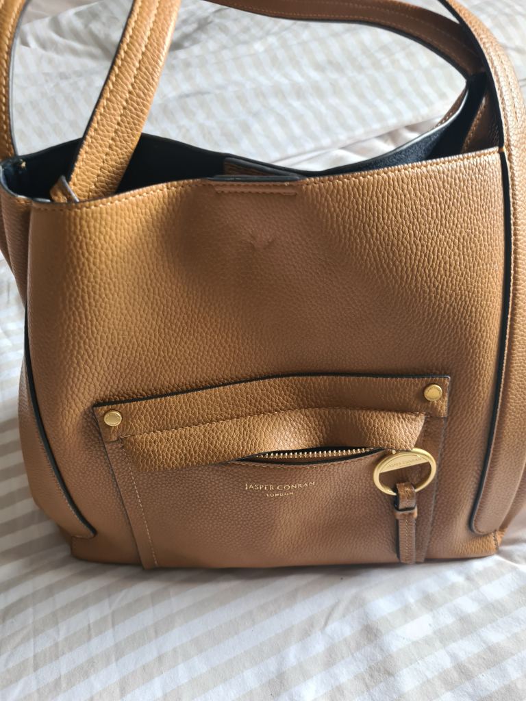 Jasper Conran Brown Leather Handbag – Good Condition