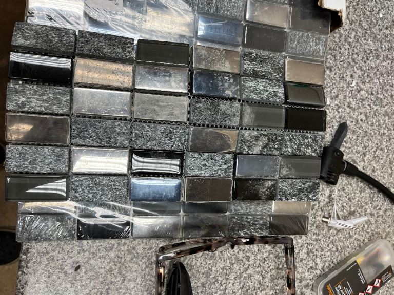 New Black and Silver Mosaic Tiles – Sheeted