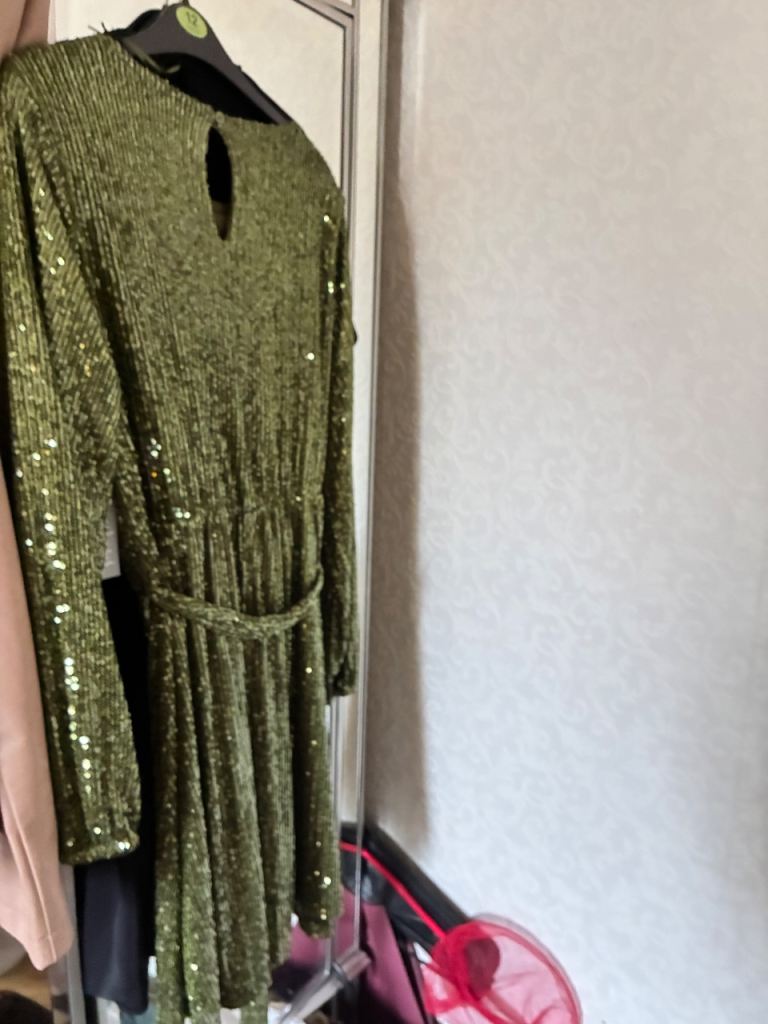 Green dress & green cardigan both not worn 