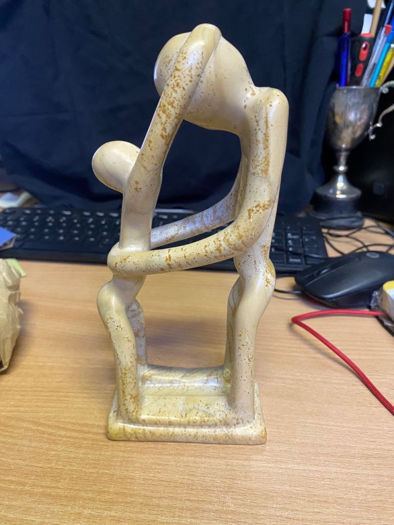 Abstract 'Mother & Child' Stone Sculpture - Hand Carved