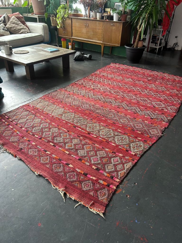 Vintage Handwoven Moroccan Berber rug