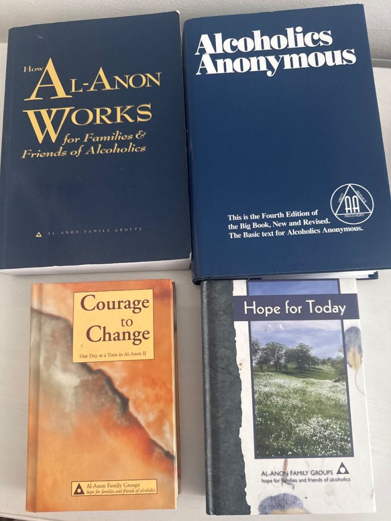 Alcoholics Anonymous & Al-Anon Books – Set of 4, Good Condition